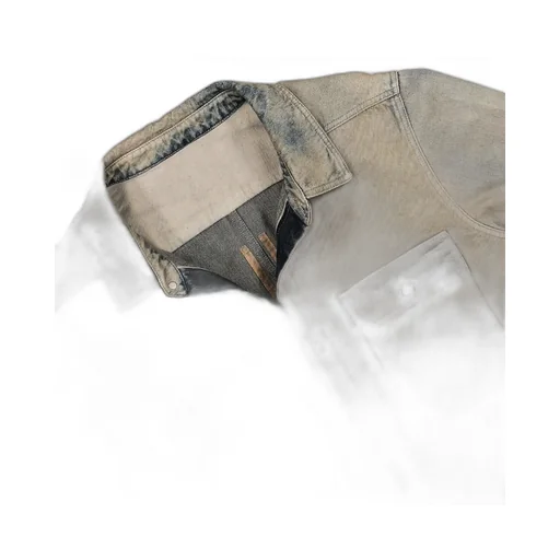 Rick Owens Drkshdw Long Sleeved Stonewashed Denim Shirt