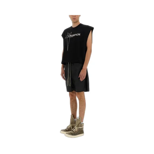 Rick Owens X Champion Logo Detailed T-Shirt