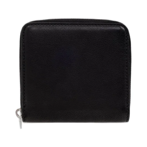 Rick Owens Logo Embossed Zip Around Wallet
