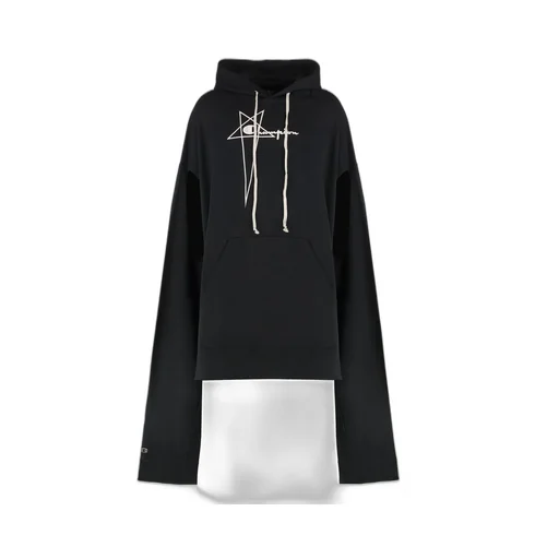 Rick Owens X Champion Flyproof Tunic Drawstring Hoodie