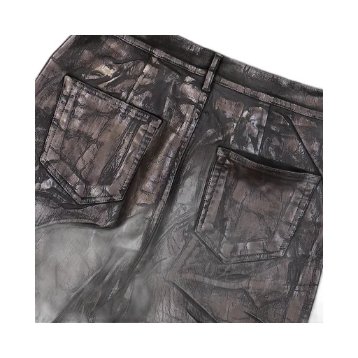 Rick Owens Drkshdw Crackled-Effect Flared Denim Jeans