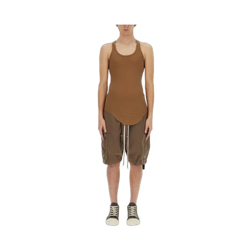 Rick Owens Drkshdw Sleeveless Curved Hem Tank Top