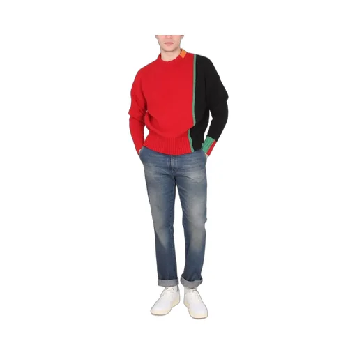 Right For Cross-Neck Ribbed Knitwear