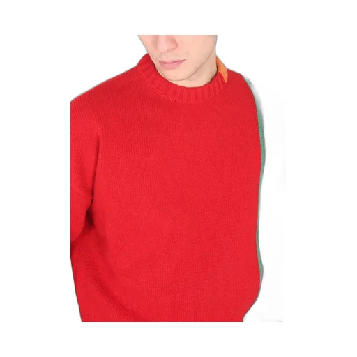 Right For Cross-Neck Ribbed Knitwear