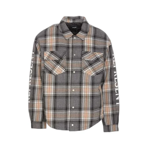 Represent Logo Printed Checked Shirt