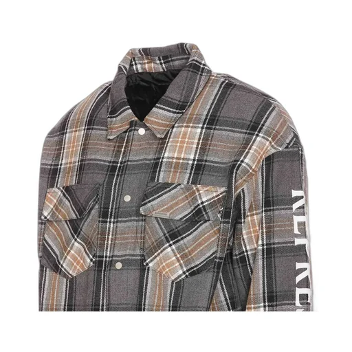 Represent Logo Printed Checked Shirt