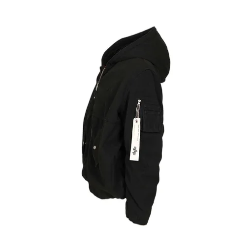 Purple Reversible Hooded Bomber Jacket
