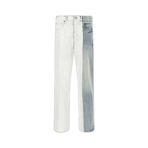 Purple Crackle Silver Coated Jeans
