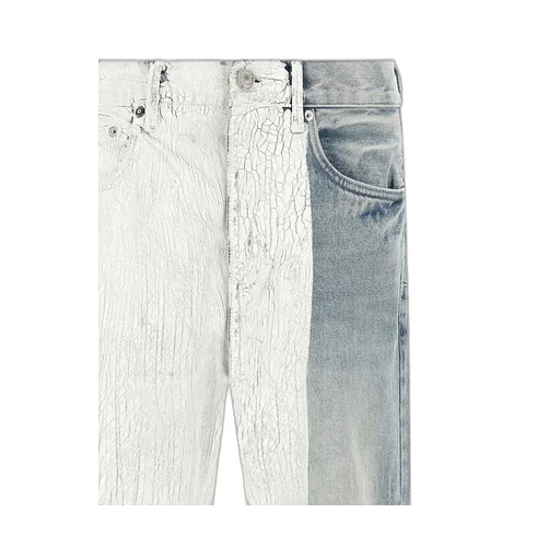 Purple Crackle Silver Coated Jeans