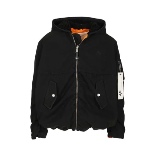 Purple Reversible Hooded Bomber Jacket