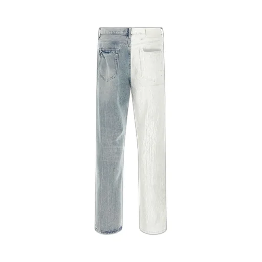 Purple Crackle Silver Coated Jeans
