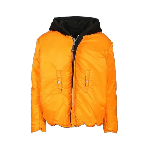 Purple Reversible Hooded Bomber Jacket