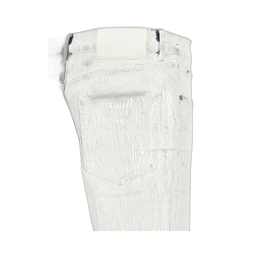 Purple Crackle Silver Coated Jeans