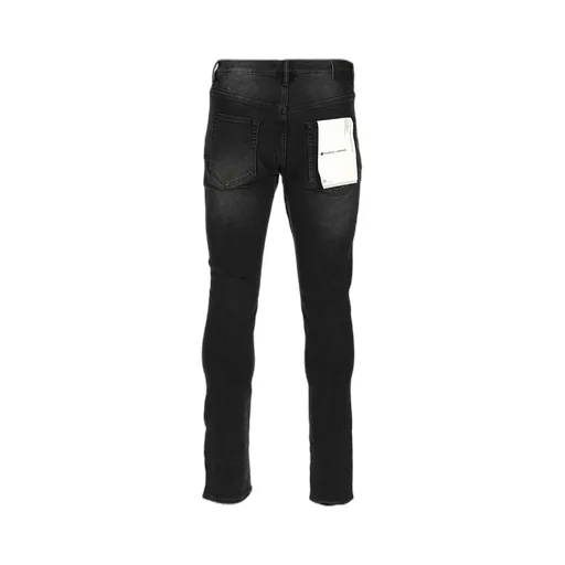 Purple Distressed Slim Fit Jeans