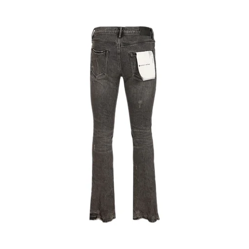 Purple Distressed Slim Fit Jeans