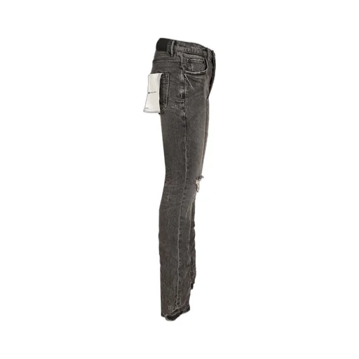 Purple Distressed Slim Fit Jeans
