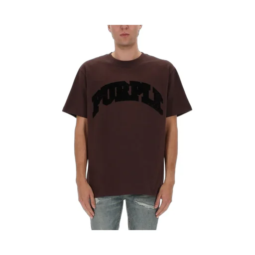 Purple Brand Logo Embellished T-Shirt