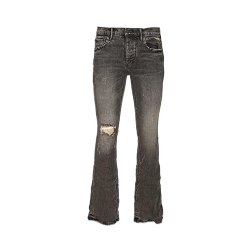 Purple Distressed Slim Fit Jeans