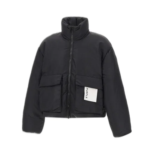 Purple Brand Oversized Twill Puffer Coat