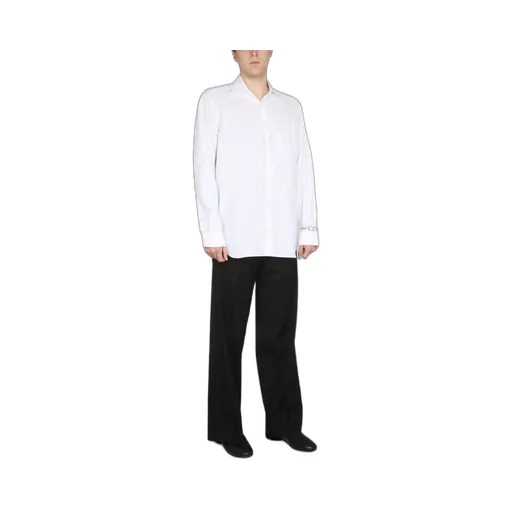Raf Simons Logo Patch Straight-Leg Trousers