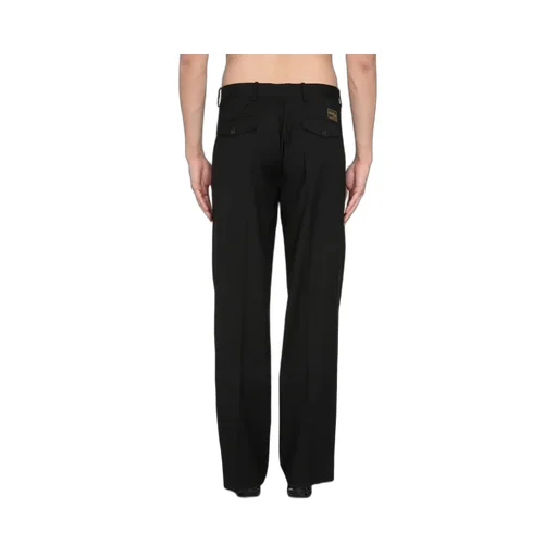 Raf Simons Logo Patch Straight-Leg Trousers