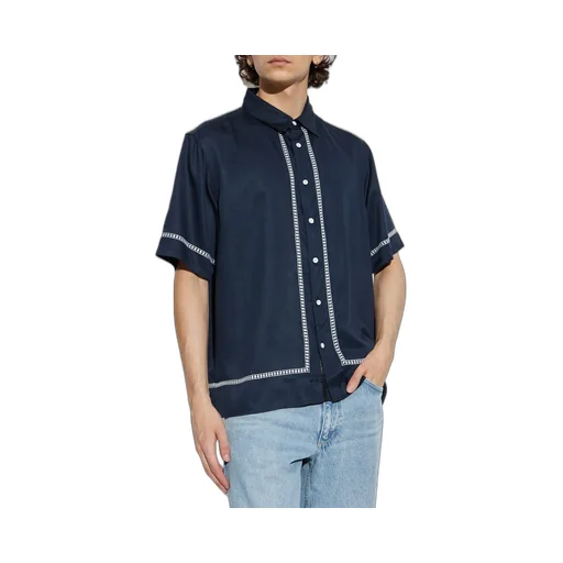 Rag & Bone Embroidered Pattern Short-Sleeved Shirt