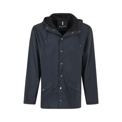 Rains Fishtail Hem Hooded Rain Jacket