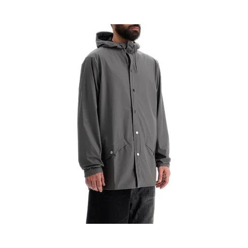 Rains Fishtail Hem Hooded Rain Jacket