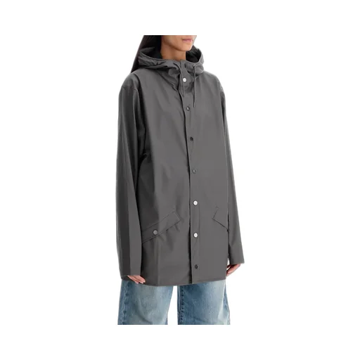 Rains Fishtail Hem Hooded Rain Jacket