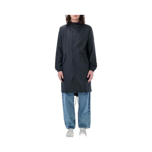 Rains Fishtail Drawstring Hooded Coat