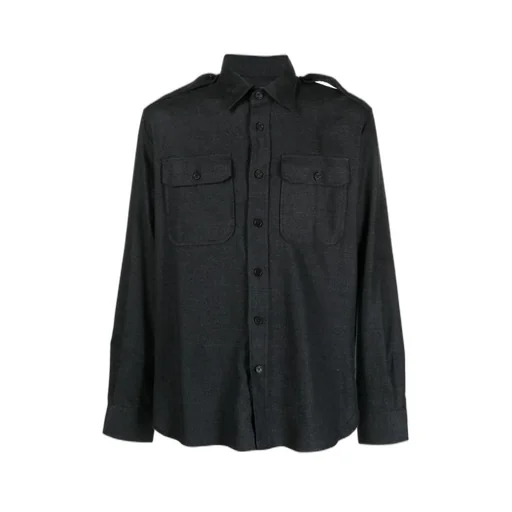 Ralph Lauren Purple Label Straight Hem Button-Up Shirt
