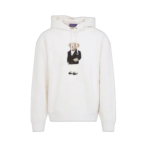 Ralph Lauren Bear-Embroidered Drawstring Hoodie