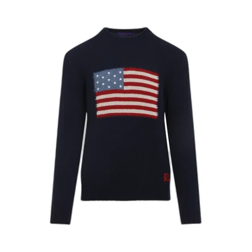 Ralph Lauren Purple Label Flag Intarsia Knit Jumper