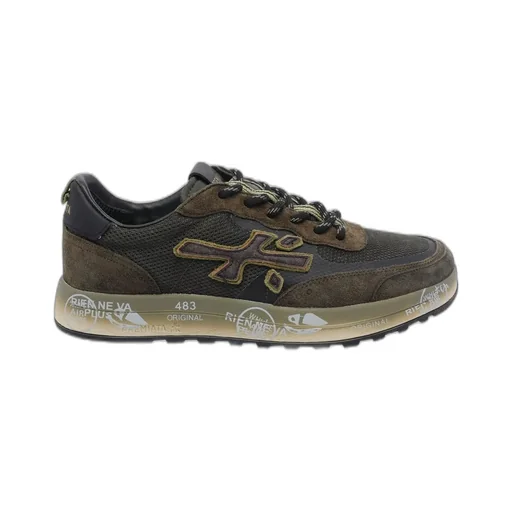 Premiata Logo Patch Lace-Up Sneakers