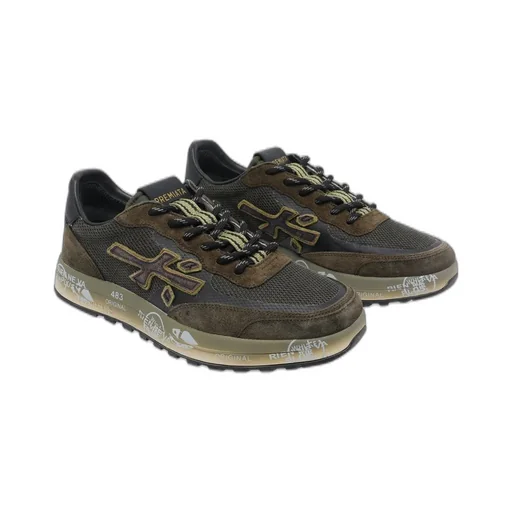 Premiata Logo Patch Lace-Up Sneakers