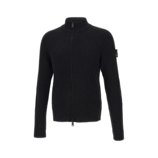 Premiata Ribbed Zip-Up Cardigan