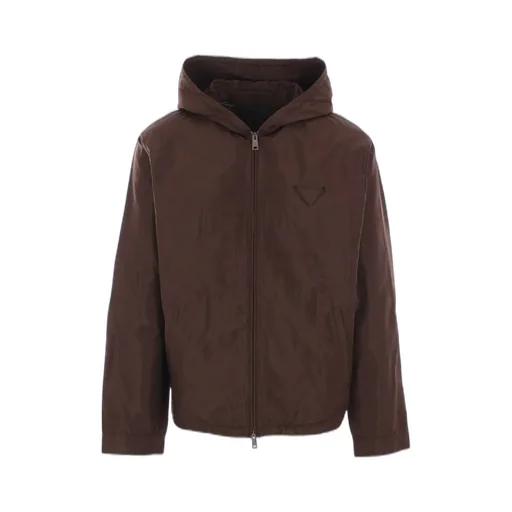 Prada Zip-Up Hooded Jacket