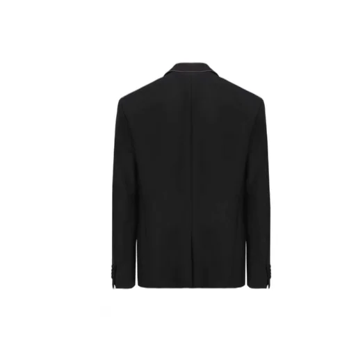 Prada Contrasted Trim Single Breasted Jacket