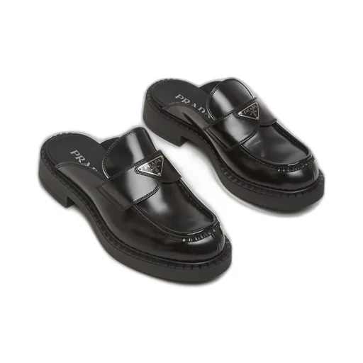 Prada Triangle-Logo Slip-On Loafers