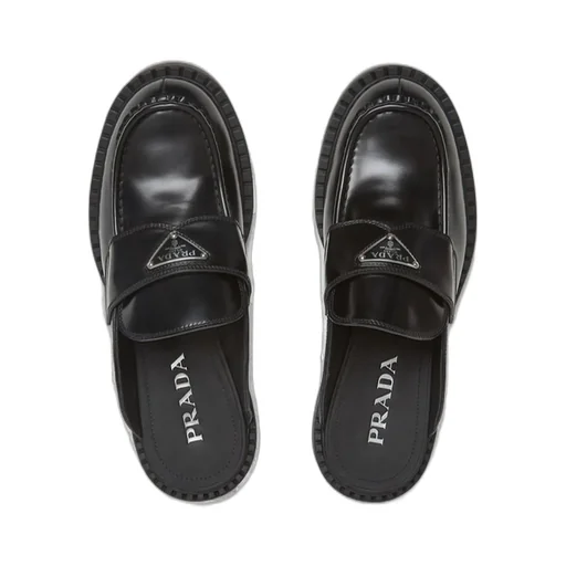 Prada Triangle-Logo Slip-On Loafers