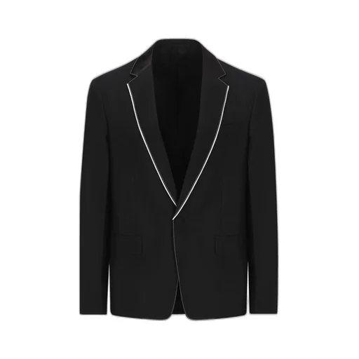 Prada Contrasted Trim Single Breasted Jacket