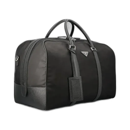 Prada Logo Patch Zip-Up Tote Bag