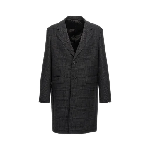 Prada Checked Single-Breasted Coat