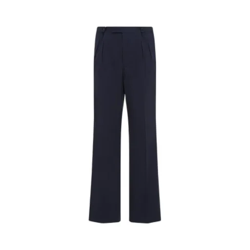 Prada Pleat Detailed Wide Leg Trousers