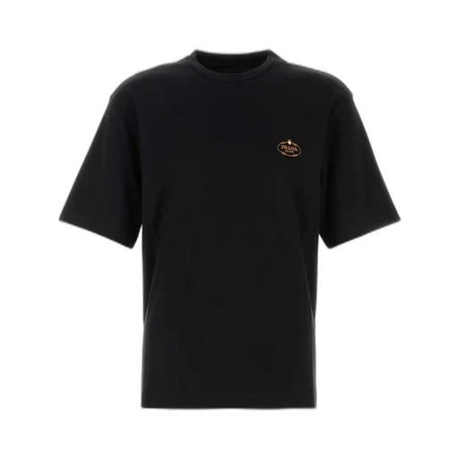 Prada Logo-Embroidered Crewneck T-Shirt
