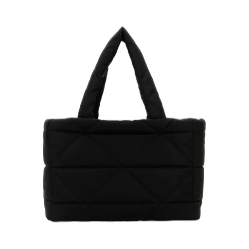 Prada Triangle-Logo Quilted Tote Bag