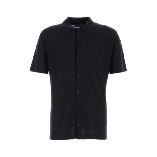 Prada Logo-Embroidered Short-Sleeved Knitted Shirt