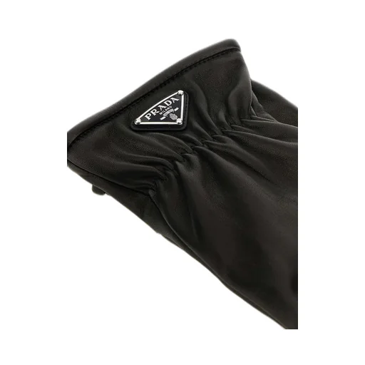 Prada Triangle-Logo Pull-On Gloves