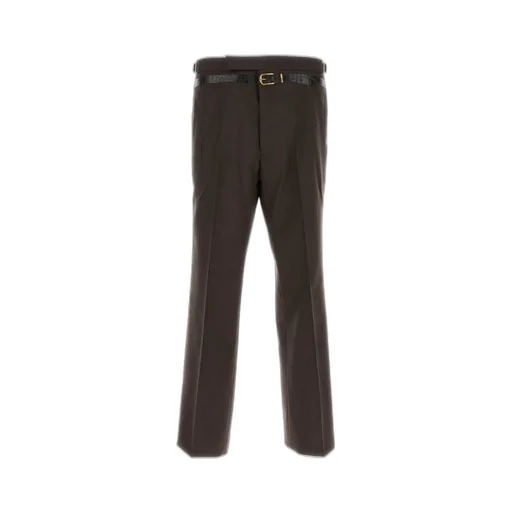 Prada Belted Wide-Leg Trousers