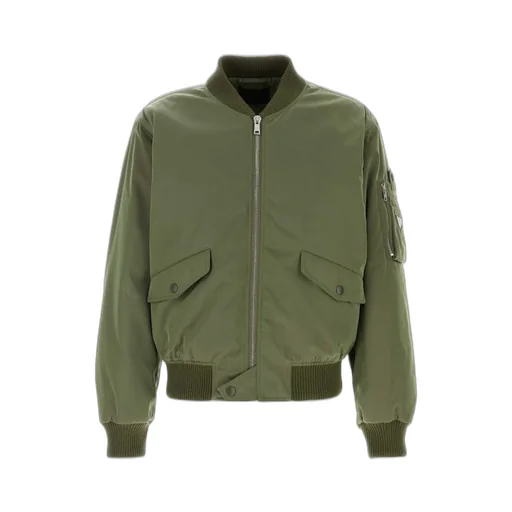 Prada Triangle-Logo Zipped Bomber Jacket